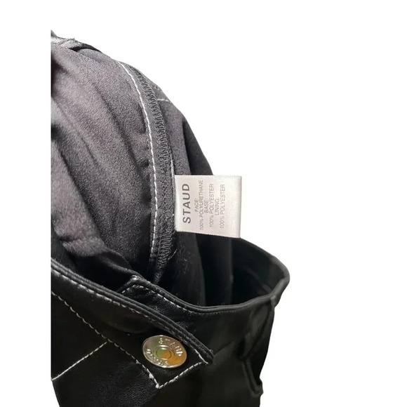 Staud Domino Vegan Leather Cargo Pants size 10 - Picture 9 of 9